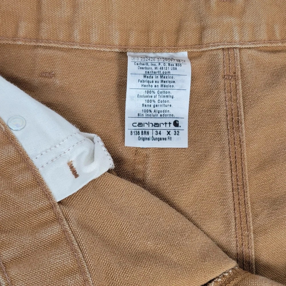 Carhartt Men's Tan Work Pants Size 34X32 - Picture 11 of 13